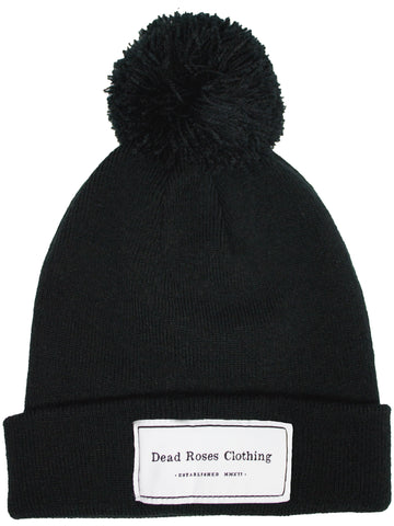 Pom Pom Beanie // Black